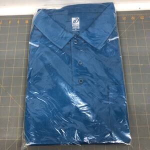 New InstaDry By Haband XL Blue Polo Shirt